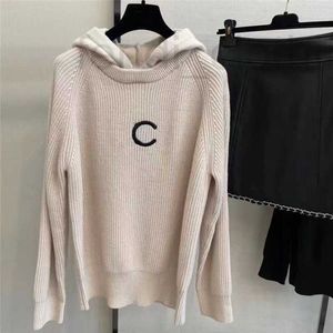 Kanalmärke stickad tröja kvinnor modeströja paris designer c brev broderi besättningshalsar högkvalitativ stickad daglig casual semester hoodie tröjor toppar 8c