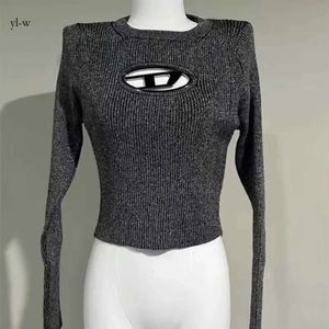 Tasarımcı Kadın T-Shirt Dizel Üst Sıkı Sweatershirt Örgü Uzun Kollu Elbise Jumper Out Out Yelek Sonbahar Seksi Kadınlar Dizel Gömlek Yüksek Kalite 5482 5854