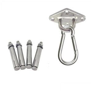 Hammocks 304 Stainless Steel Suspension Bracket Hammock Mount Ceiling Hook Anchor Hanger For Gym Training Aerial Yoga Swing Hanging 22 Dhkyz