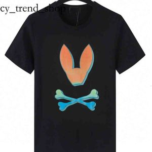 Kötü tavşan gömlek markası erkekler tişörtler kafatası tavşan desen üst pamuk o yaka kısa kollu tshirt baskı hayalet tavşan polo gömlek yaz tee lüks tasarımcısı Physcho Bunny 72