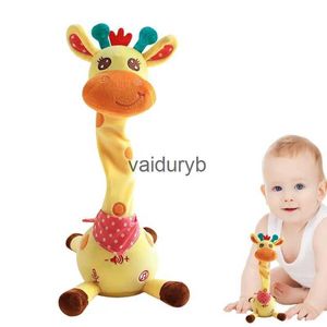 LED giocattoli volanti canto giraffa peluche canto giocattolo interattivo torcere elettronico morbido peluche illuminarsi parlando ripetendo giraffa per bambini piccoli ragazzivaiduryb