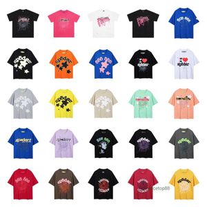 Spider Web Men's T-shirt Designer Sp5der Women's t Shirts Fashion 55555 Short Sleeves Hip-hop Trendy Young Thug Unisex Foam Letter 1sqf