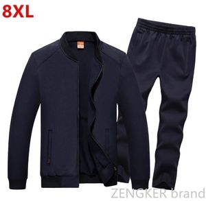 Big Plus Sweat Suit Spring Sportswear Large Size Men039s Tracksuit 8xl 7xl 6xl joggerdräkter för män outfit T2003249019158