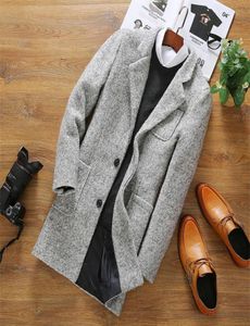 Whole Man Fur Coat Fleece Button Jacket Men Windbreaker Long For Boy Cardigan Sleeve Black Trench Mens Leather British 74976741