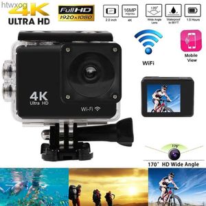 Спортивные экшн-видеокамеры Спортивные камеры Экшн-камеры Ultra HD 4K / 25fps WiFi 2.0 170 Подводные водонепроницаемые камеры для записи видео на шлеме Sport Cam YQ240119