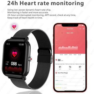 Inteligentne zegarki 2023 NOWOŚĆ SMART STAT MĘŻCZYZN Blood Tlen Monitorowanie Sports Fitness Watch Man Kobieta Monitor temperatury ciała Smart Watch dla Xiaomil2401