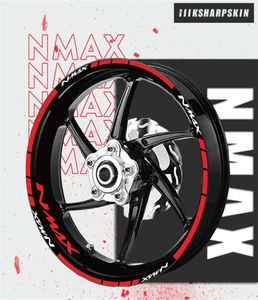 Motorcykel Inner Rim Night Reflective Warning Stickers Hub Dekorativa logotyper och dekaler randig skyddsfilm för Yamaha Nmax NMA8931223