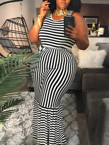 T-Shirts Lw Plus Size Striped Bodycon Cami Dress Summer Sleeveless Dress Women's Tank Top Bodycon Mini Club Dress Dresses Maxi Dress