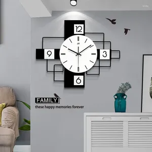 Wall Clocks Special Offer Modern Black And White Grid Clock Living Room Creative Trend