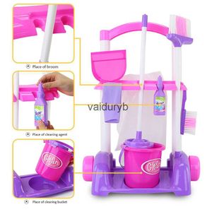 Tools Workshop House Cleaning Trolley Set Kids Pretend Play Toy Little Helper Household Cleaning Cart Play Set ld Cleaning Supplies Toyvaiduryb