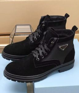 2024 inverno homens monolith tornozelo botas preto escovado couro técnico sola de borracha botas cavalheiro combate bota cavalheiro andando EU38-45