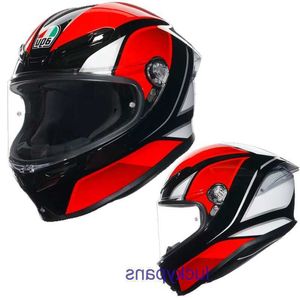 Racing AGV NEW K6S MOTORCYCLE FULL HELMET Lättvikt Running Four Seasons Universal Anti Fog Riding Equipment 5B4V