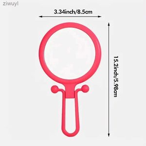 2PCS Mirrors Hand mirror with handle for makeup small cute hand mirror for shaving and makeup hanging portable handheld mirror with holes