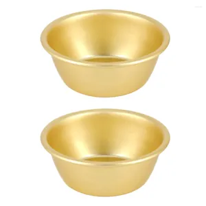 Dinnerware Sets 2 Pcs Simple Rice Bowl Drinks Appetizer Plates Aluminum Instant Noodle Bowls