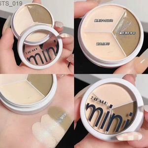 Concealer 3 färg full täckning mörka cirklar akne plats concealer grädde fuktgivande concealer palett med pensel kontur makeup kosmetika