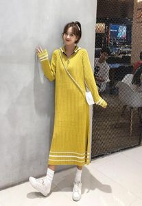 Sıradan Elbiseler Wavsiyier Korece 2021 Sevimli Jumper Bahar Kış Büyük Boyu Zarif Kazak Elbise Kadın Gevşek Vintage Külot Kadın 5874147