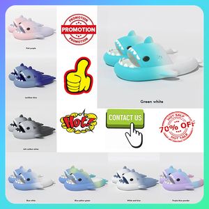 Designer casual plataforma tubarão slides mulher anti arco-íris moda deslizamento resistente ao desgaste leve respirável baixo corte sandálias super macias size36-45