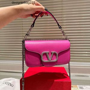 Evening Beauty Classic Red Luxury Designer Handbag Handbags 2023 Women New Bags Value Diamond Valantinos Chain Shoulder Crossbody Bag Women's Light 4ELV