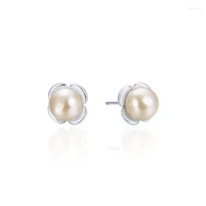 Stud Earrings Small Group Design S925 Sterling Silver Pearl For Women LVB10