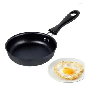 Panelas 12cm ferro antiaderente pequena frigideira pote de ovo mini cozinhar omelete panela cozinha panelas com alça anti-escaldada para café da manhã
