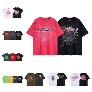 Summer Top Designer T-shirt Mens Womens Trap Star Cotton Shirt Sp5der 555 Spider Web Pattern Fashion