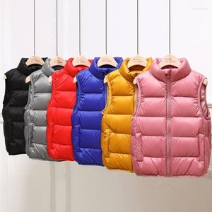 Down Coat 2-14 Years Kids Duck Waistcoats 2024 Autumn Winter Boys Girls Sleeveless Puffer Jackets Children Vest Warm Liner