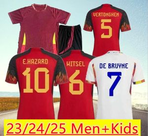24 25 Belgiens landslag fotbollströjor Hazard Courtois Lukaku Tielemans 2023 2024 Michy Batshuayi Kevin de Bruyne Kompany fans Player Version Women Shirt