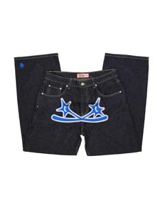 Kvinnors jeans y2k jeans hip hop gothic mamma baggy jeans män och kvinnor 2023 Nya Harajuku mode casual goth svarta byxor byxor streetwearephemeralew