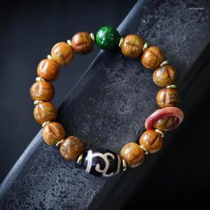 Strand Tibet Yak Bone Barrel Shaped Bead Pulseira Joias de ágata