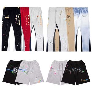 Męskie spodnie mężczyźni i kobiety zaprojektowane spodnie kombinezonowe bawełniane sporty do joggingu Spodnie oddychające Hip Hop malowane szorty Wysokiej jakości bezpłatne spodnie wysyłkowe wysokie