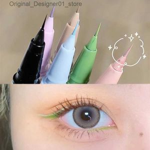 Eyeliner Waterproof Colorful Eyeliner Pencil trwał szybki suchy zielony niebieski niebieski czarny matowy płynny eyeliner festiwal eye makijaż kosmetyczny Q240119