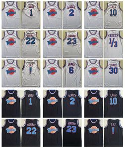 Męskie Tune Squad Space Jam Moive Basketball Jerseys Looney Toones 22 Murray 1 Bugs Taz 10 Lola 2 Dduck 23 Michael 13 Tweety 6 J2121027