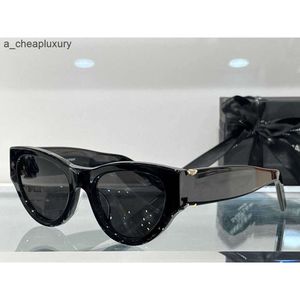 YSL Designer SL sunglasses Luxury brand Metal Y old plate cat's eye trendsetter Sunglasses black glasses Star Street shot thin face sunglasses M94 with box X654