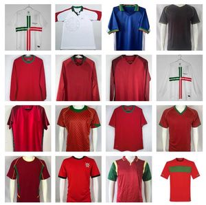 Maglia da calcio Portogallo retrò RUI COSTA RONALDO 2016 2017 2018 2019 maglia da calcio classica vintage Camisa de futebol 98 99 02 04 05 06 16 17 18 19 FIGO a maniche lunghe