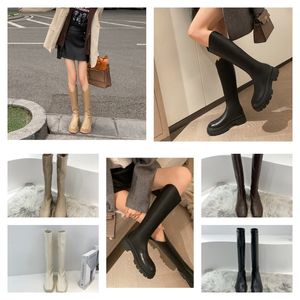 Boots Brand Design Tabi Split Toe Chunky High Heel Women Leather Zapatos R Fashion Autumn Shoes Botas 35-40