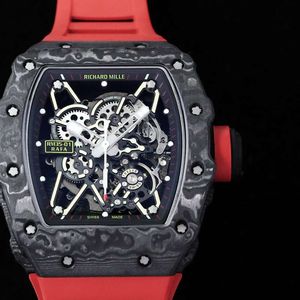 Superclone AAA Designer Automatyczni Watchmen Richar RM35-01 Zegarek HO2W Luksusowy obudowa z włókna węglowego Nowa wysokiej jakości wodoodporna zegarek z pudełkiem