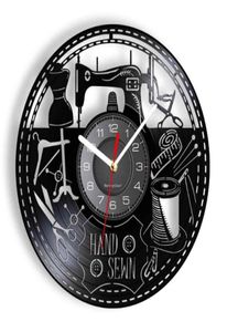 Orologi da parete Orologio cucito a mano Reloj De Pared Macchina da cucire Design moderno Strumenti per quilting Orologio Sarto Sarta Record1358129
