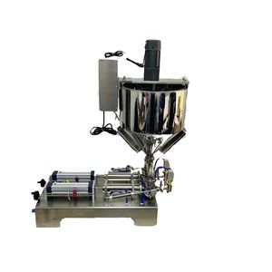 Máquina de enchimento de pasta de pistão de creme cosmético semi-automático manual de temperatura constante máquina de aquecimento de mistura de enchimento de pomada líquida