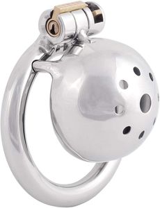 Metal Chastity Device Male Comfortable Virginity Lock Chastity Belt with Small Cage C250 (1.97 inch / 50mm)