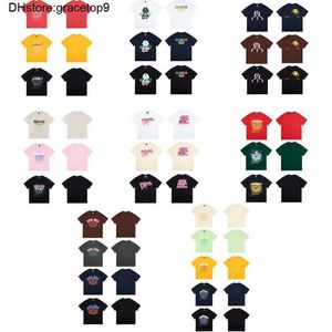 Dgly Spider Web Men's T-shirt Designer Sp5der Women's t Shirts Fashion 55555 Short Sleeves Foam Letter Print Casual Young Thug Same Daily High Street Summer