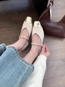 Dress Shoes Lolita 2024 Pumps Sweet Gold Heels Sexy Sandals Clogs For Women Square Toe Slip On Mary Jane Latest Fashion Brief