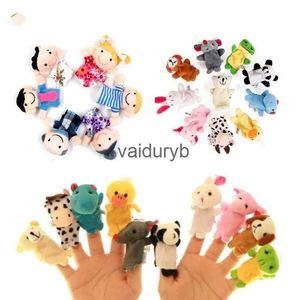 Peluş bebekler 10pcs parmak kuklası peluş oyuncaklar çizgi film biyolojik ld bebek lehine bebek çocukları hediyeler rastgele renk el kuklaları profesyonel vaiduryb