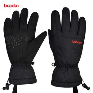BOODUN/Bolton Fünf-Finger-Skihandschuhe, wind- und wasserdicht, Handfläche, Silikon, Touchscreen, warm