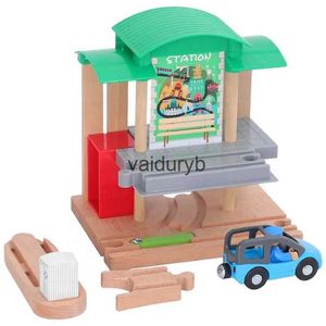 Kit di costruzione di modelli Set di treni in legno Set da gioco per veicoli ferroviari in legno magico Kit di apprendimento Blocchi di ingegneria per bambini Ragazzi e ragazze di 3 anni e Upvaiduryb