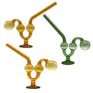 Smoking Pipes Colorf Serpentine Oil Burner Pipe Portable Glass Water Bowl Thick Pyrex Downstem Rig Round Of Small Pot Bubbler Tobacco