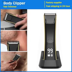 Elektriska rakare Electric Body Clipper Hair Trimmer Women / Men Face Beard USB RECHARGEABLE Cutting Machine LED SCREEN WATTOWN SCIVER Q240119