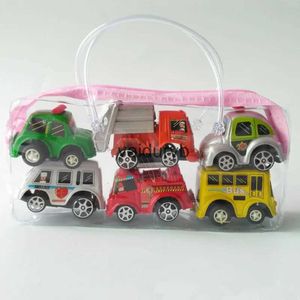 Modellbyggnadssatser 6st/Lot Pull Back Car Model Toy Car Set Ldren Racing Car Baby Mini Cars Dra tillbaka Busbil Kidsleksaker för LDREN Boy GiftsVaiduryb