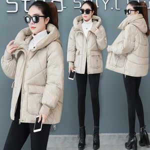 Frauen Trenchcoats Übergroßen Plus Fett 2024 Winter Südkorea Trend Baumwolle Kleid Kurze Lose Mode Brot Mantel