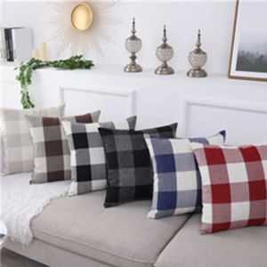 45*45 cm paski w kratę poduszka sofa sofa poduszka pokrywka dekoracja samochodu gęstość gęstości poduszek poduszka domowa th1288