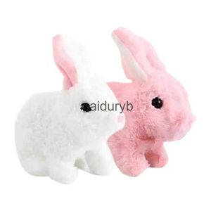 Bambole di peluche Simulazione carina Animale domestico elettrico a pelo lungo può camminare e parlare Peluche di Pasqua Coniglietto farcito Giocattolo interattivo educativo per bambini Giftsvaiduryb